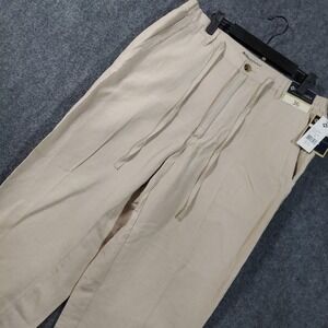 Weekender St Barts Pants Mens 36x30 Khaki Linen Relaxed Casual Life Travel Beach